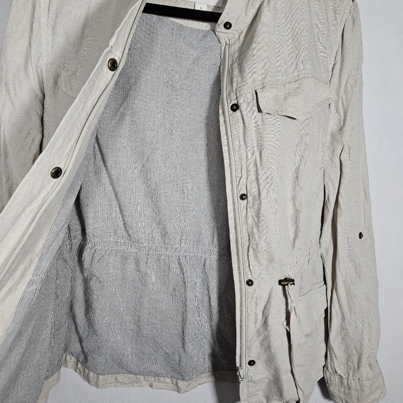 Banana Republic Women's Beige Linen Barn Jacket Size S - Picture 9 of 10